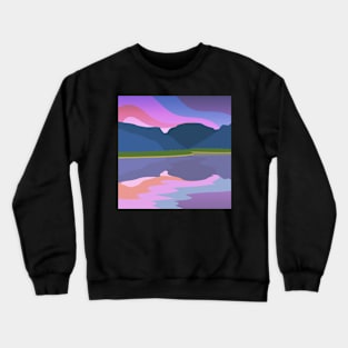 Sunset Mountain Lake Crewneck Sweatshirt